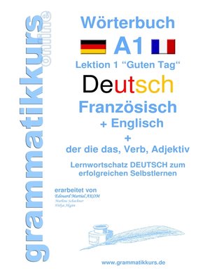 cover image of Wörterbuch Deutsch--Französisch-- Englisch  Niveau A1
